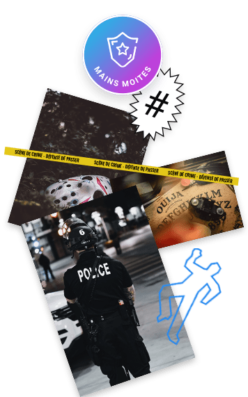 Montage photo décrivant le type de lecteur Mains moites